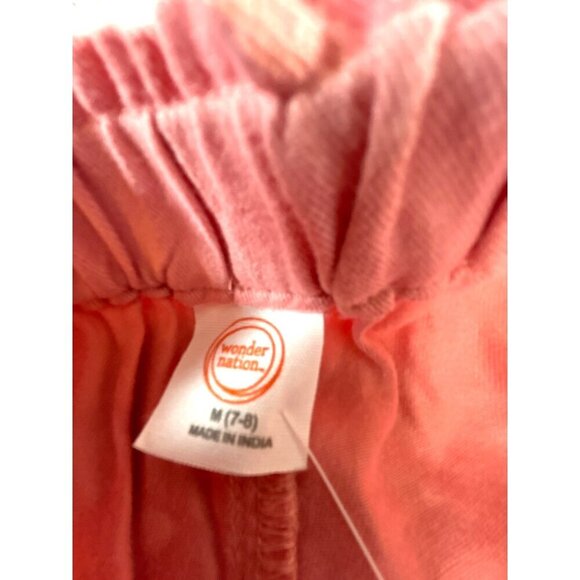 Wonder Nation Girls Shorts Pack of 2 Orange Solid/Green Yellow Floral Size M 7-8 - Picture 8 of 9